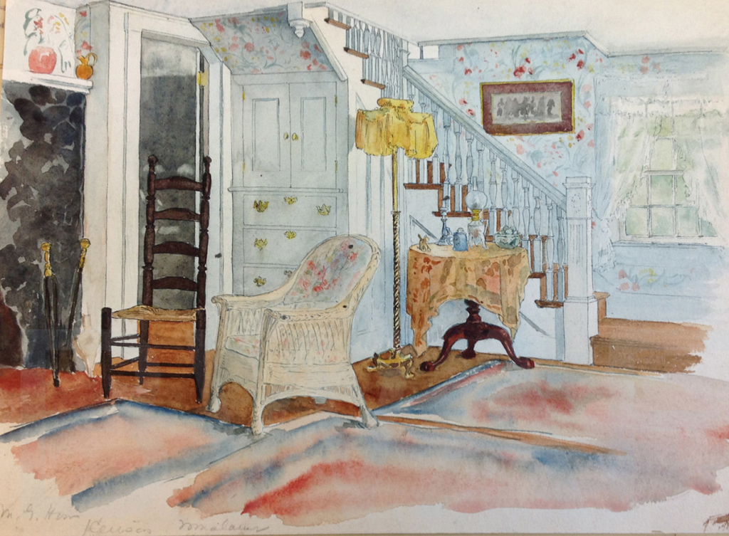 Watercolor sketch by Lois Lilley Howe, n.d. © Massachusetts Institute of Technology, Institute Archives and Special Collections